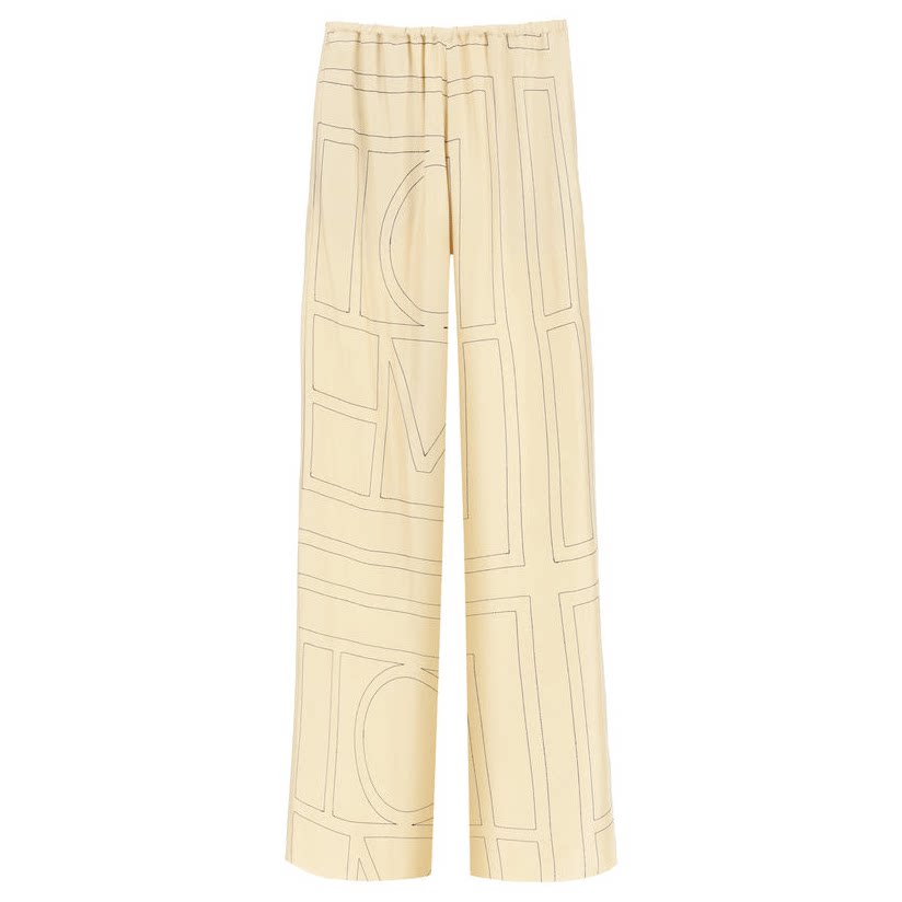 toteme 交织图案刺绣阔腿裤女