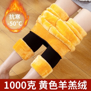 高腰收腹提臀打底裤 东北超厚超保暖大棉裤 羊羔绒一体加绒踩脚裤