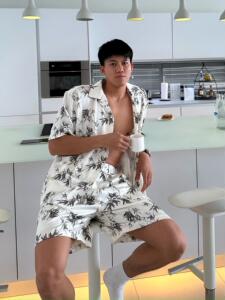 膀子哥JZD 夏季度假潮流痞帅宽松休闲短袖花衬衫套装短裤两件套男