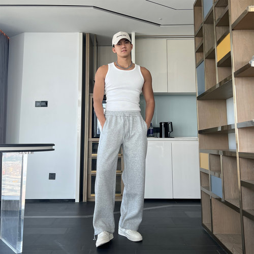 JZD冬季美式潮流长裤运动卫裤男
