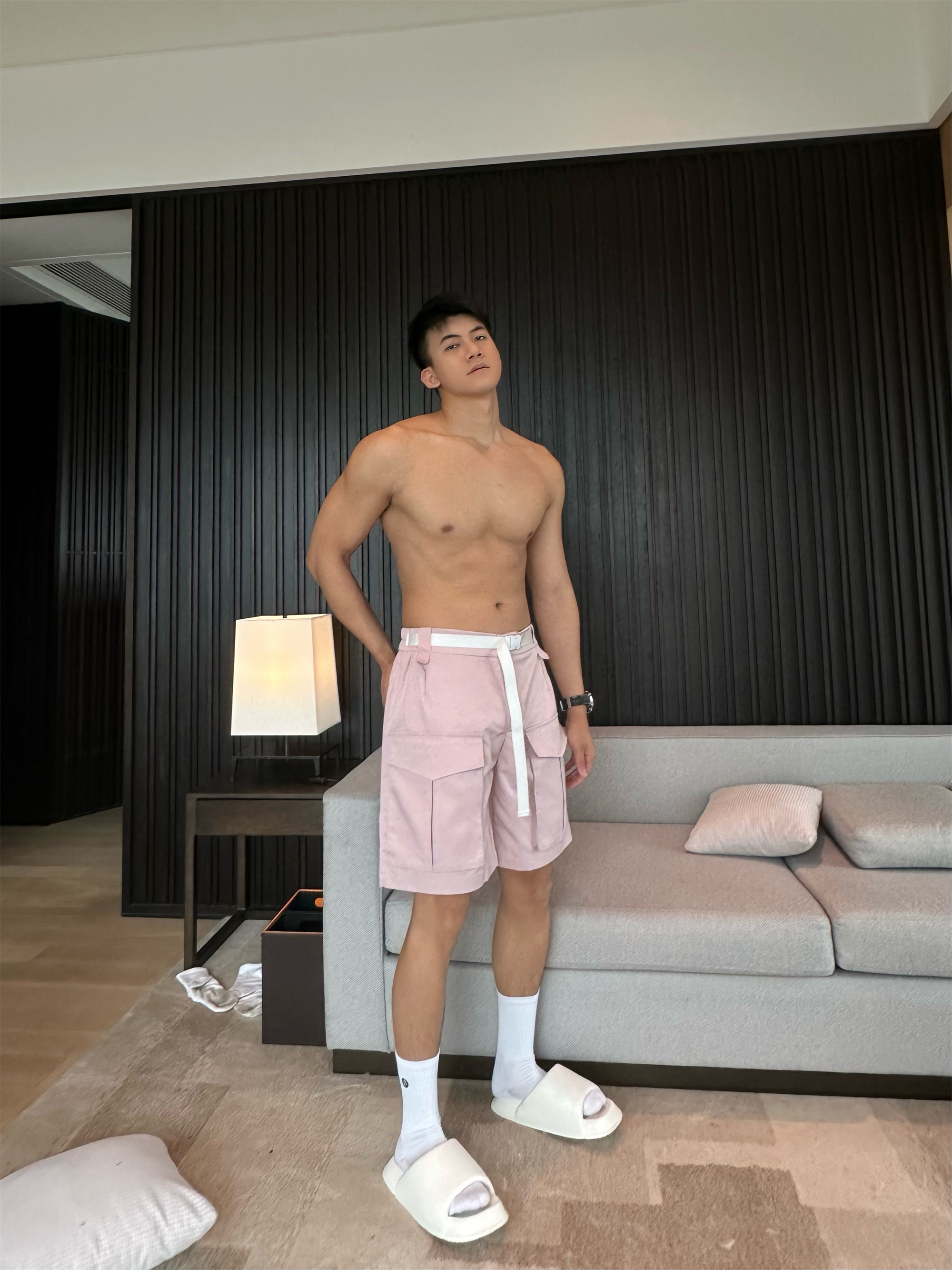 JZD夏季美式高街工装休闲短裤男