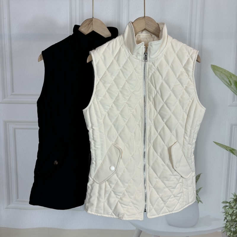 拉链通勤常规立领立领马甲