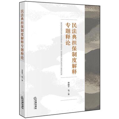 正版 民法典担保制度解释专题释论 申建平 民法典物权编合同编 不动产抵押 动产担保 无效担保责任 民法典条文适用规则解析 法律社