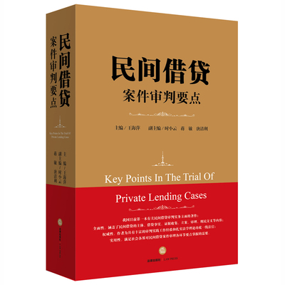 正版 民间借贷案件审判要点  王海萍 主编 民间借贷 民间借贷法律常识常备工具书