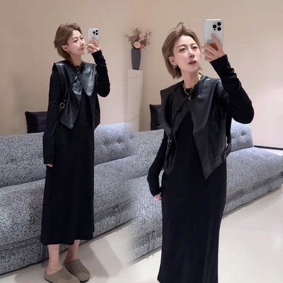 气质马甲时尚休闲显瘦连衣裙女