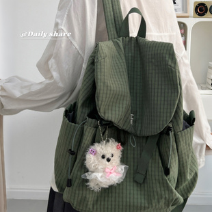 2025新款小众设计感韩版大学生书包女初中生通勤你背包旅行双肩包