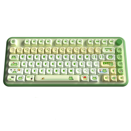 小青蛙原创键帽MOT高度全五面热升华工艺pbt材质客制化可爱键帽87