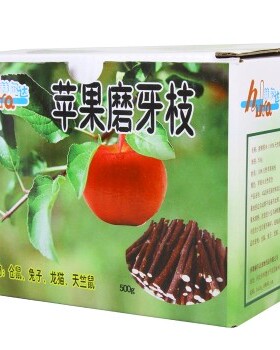 【傻傻龙猫】500g 盒装苹果树枝磨牙 兔子磨牙棒 龙猫 仓鼠