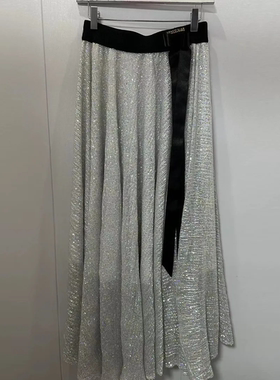 【浩婷雪娟】银白色亮片半身裙（裙长86-88cm 裙摆360）