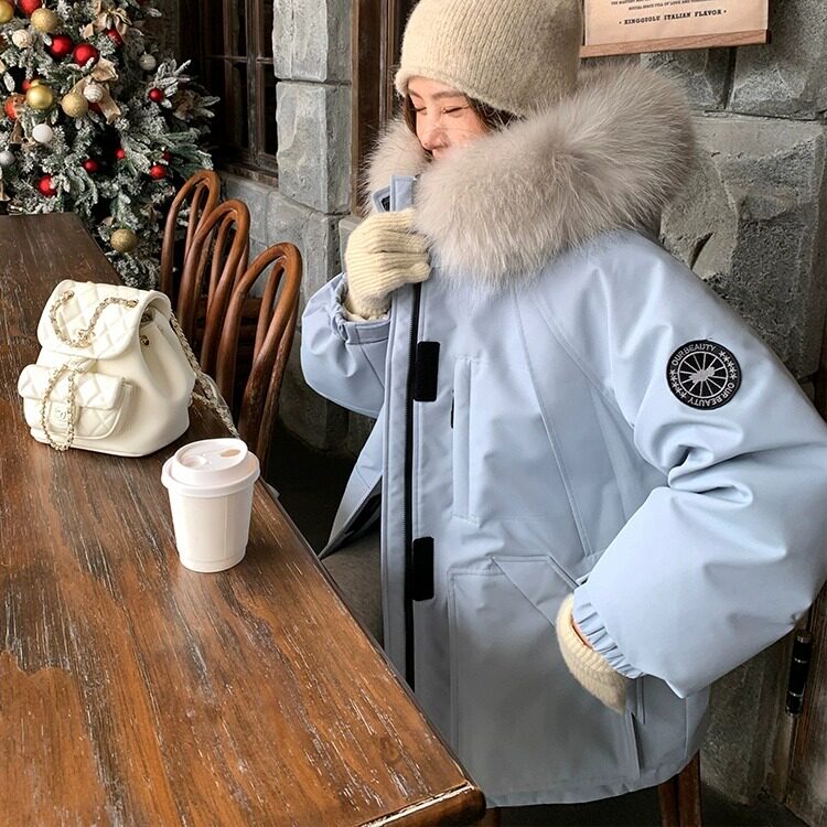 苏九儿羽绒服女款2025新款派克服工装小个子超好看冬季棉服外套