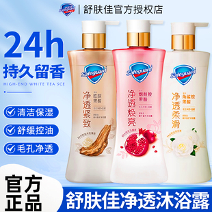 【新升级】舒肤佳净透沐浴露红石榴山茶花乌木玫瑰持久留香沐浴乳