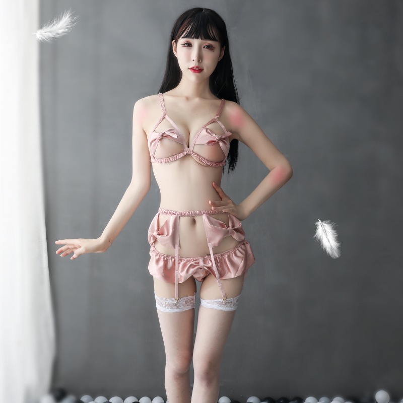 内衣女士性感绑带三点式连体套装可爱诱惑吊带袜女佣服
