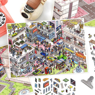 Infeelme今日营业中第31弹造景贴纸 特油大版微缩街景立体贴纸