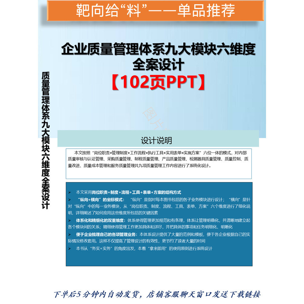 102页PPT企业质量管理体系九大模块六维度全案设计图片