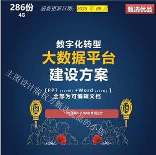 数字化转型大数据平台大数据治理平台建设方案可研报告PPT及WORD