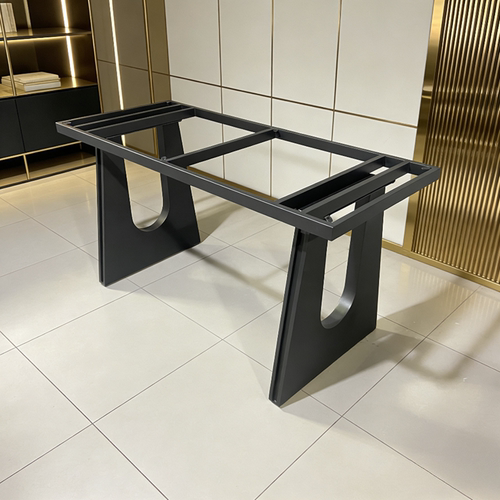 岩板碳素钢桌脚支架餐桌茶台