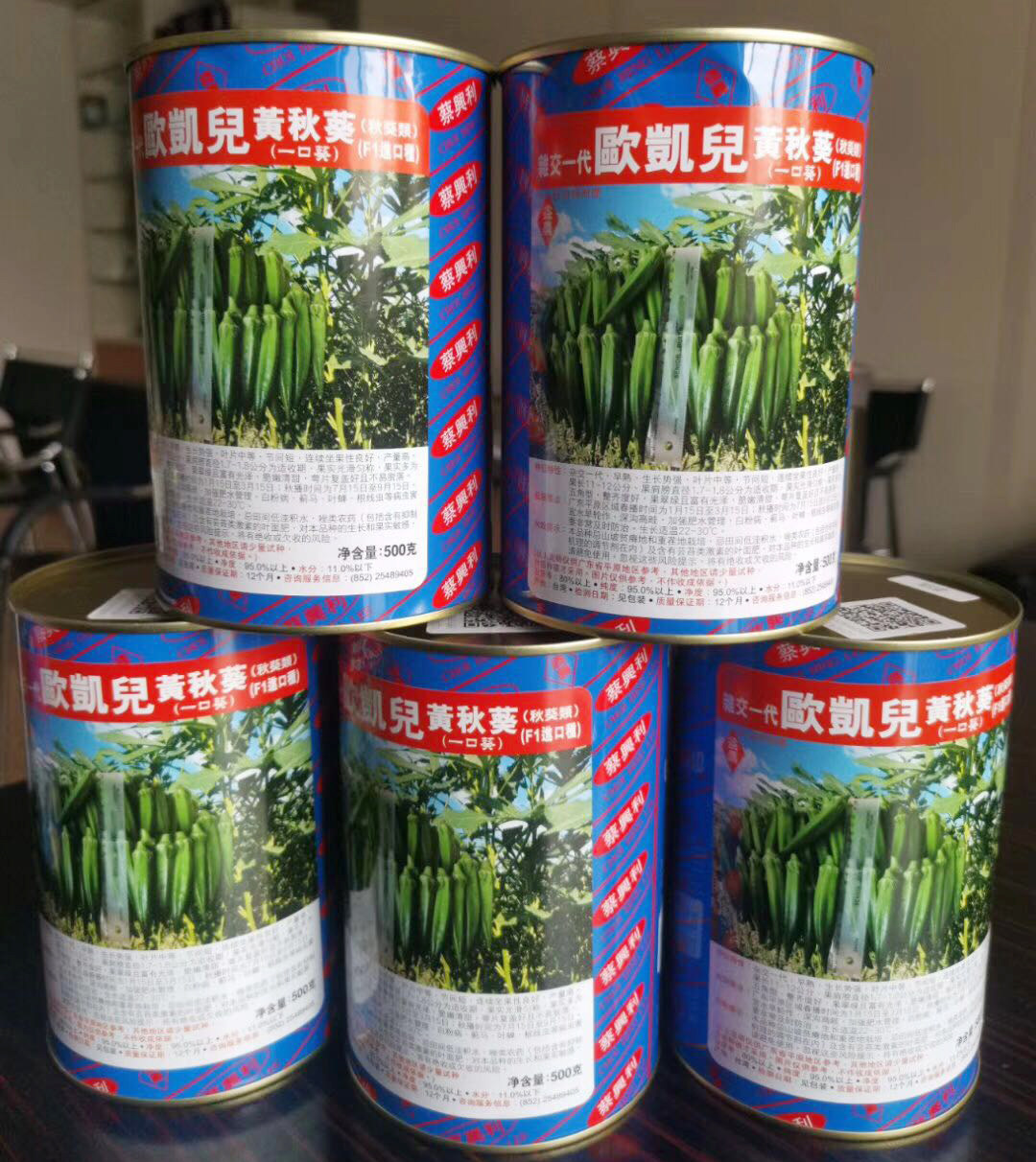 欧凯儿黄秋葵种子 春秋播早熟绿秋葵羊角豆种子节间短翠绿色脆嫩