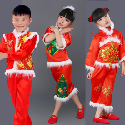 儿童演出服元旦男中国风
