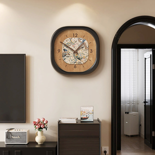 法式中古风钟表挂钟客厅2025新款复古高级感时钟挂墙创意家用挂表