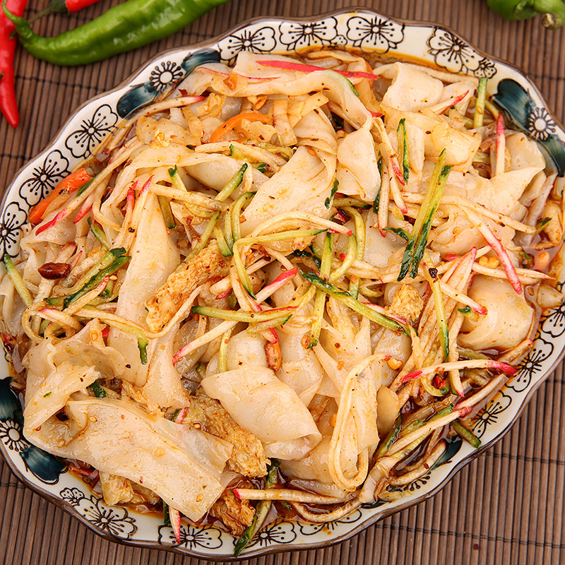 正宗内蒙凉皮巴盟风味面精香辣酿皮 烂腌菜方便速食500g 包邮5送1,粮油调味/速食/干货/烘焙,特色方便粉丝/米线/粥汤速食,淘宝优惠券,粉丝福利购,淘宝优惠卷