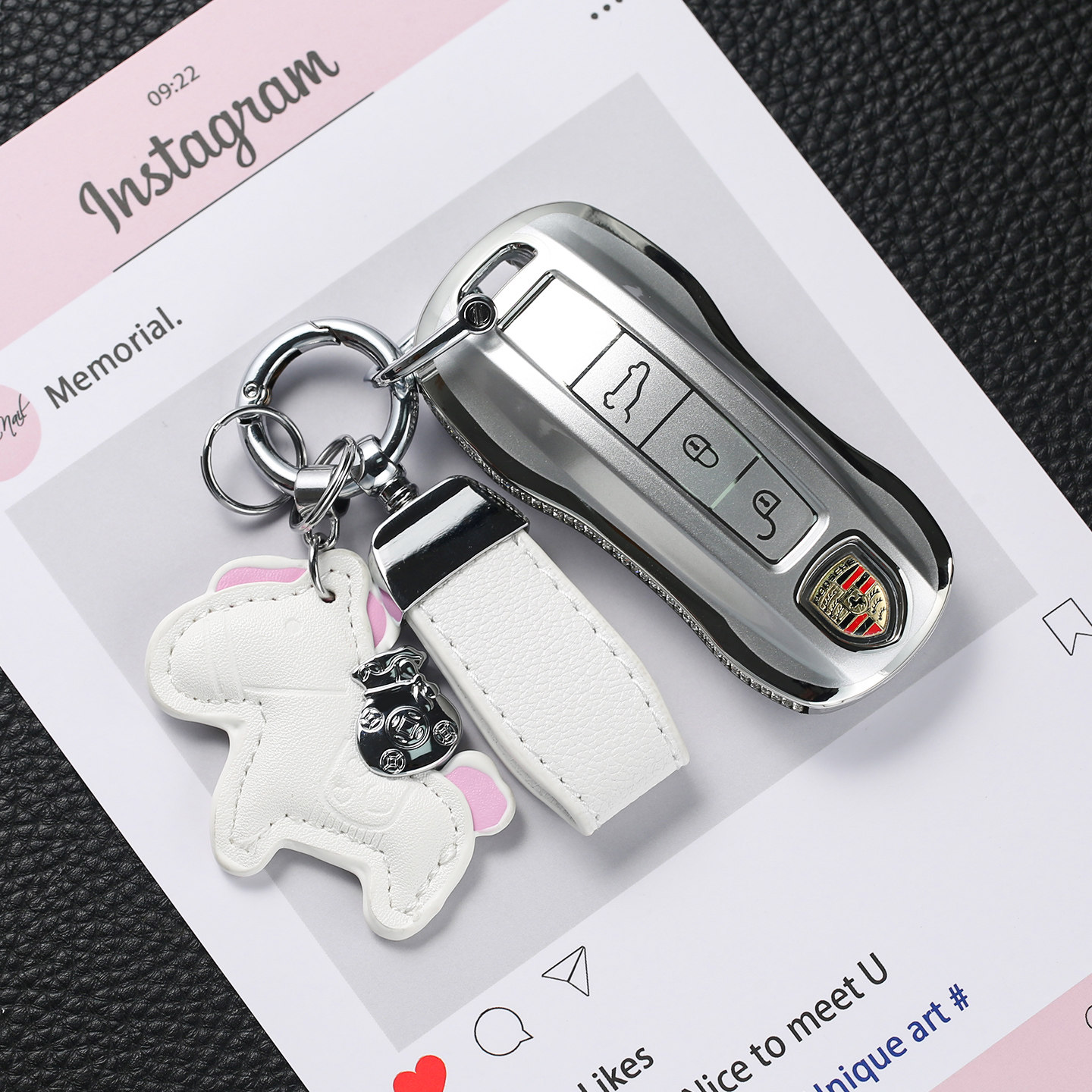 适用保时捷钥匙套taycan帕拉梅拉718Macan车壳保时捷911卡宴包女