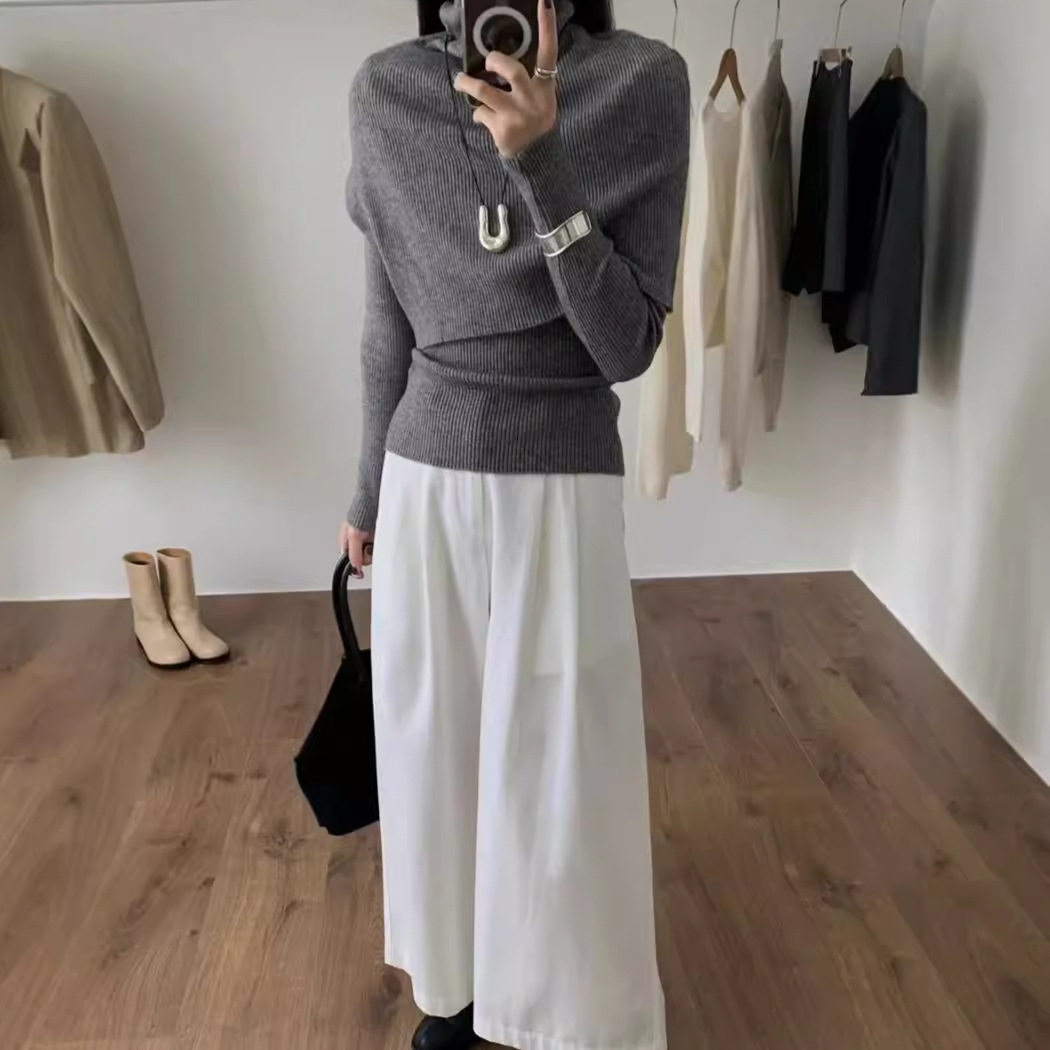 园园美衣韩版设计感披肩两件套打