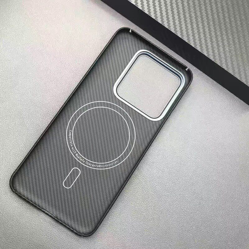 小米14pro凯夫拉手机壳新款14钢圈600D细纹磁吸后壳保护套芳纶碳纤维超薄手感防摔高端商务男女新品全包半包