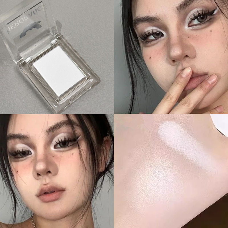 纯白色眼影！可画截断卧蚕眼头提亮泪沟凹陷单色哑光高光白玉色02