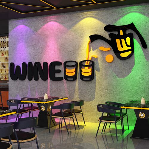 网红打卡清吧酒馆装饰品场景氛围布置工业文化烧烤店墙面创意壁画