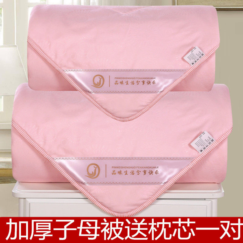 超柔被子拉链二合一子母被全棉加厚保暖冬被九孔春秋被夏被芯特价,床上用品,化纤被,淘宝优惠券,粉丝福利购,淘宝优惠卷