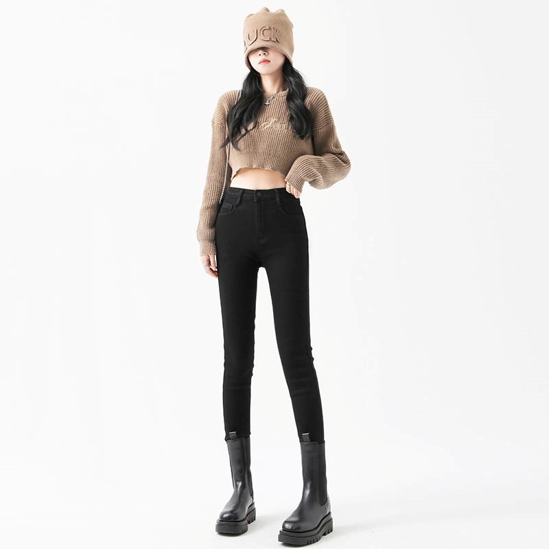 适中四季通用牛仔面料长裤