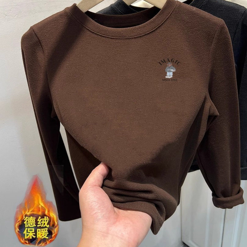 奥特莱斯清仓捡漏磨毛双面德绒长袖T恤女加厚保暖内搭打底衫上衣,女装/女士精品,T恤,淘宝优惠券,粉丝福利购,淘宝优惠卷