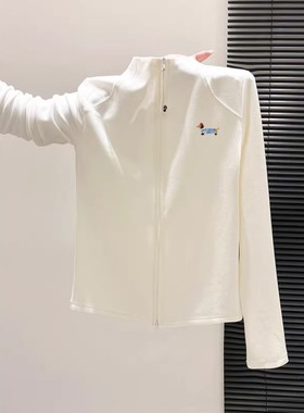 广州十三行爆款！半高领德绒长袖t恤秋冬修身打底衫拉链上衣外套