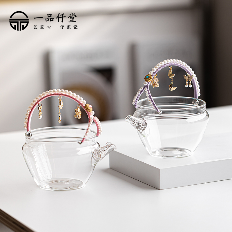 一品仟堂绳编吊坠提梁分茶器