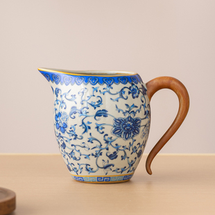 一品仟堂公道杯陶瓷高端功夫茶主人杯国风复古轻奢家用公道杯茶海