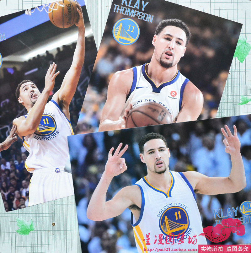 NBA汤普森海报墙贴纸画 勇士现代装饰画
