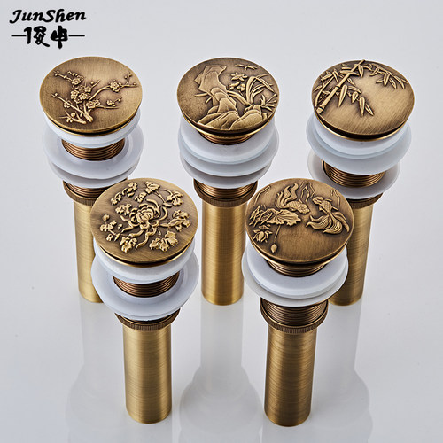 全铜仿古下水器洗脸盆复古欧式