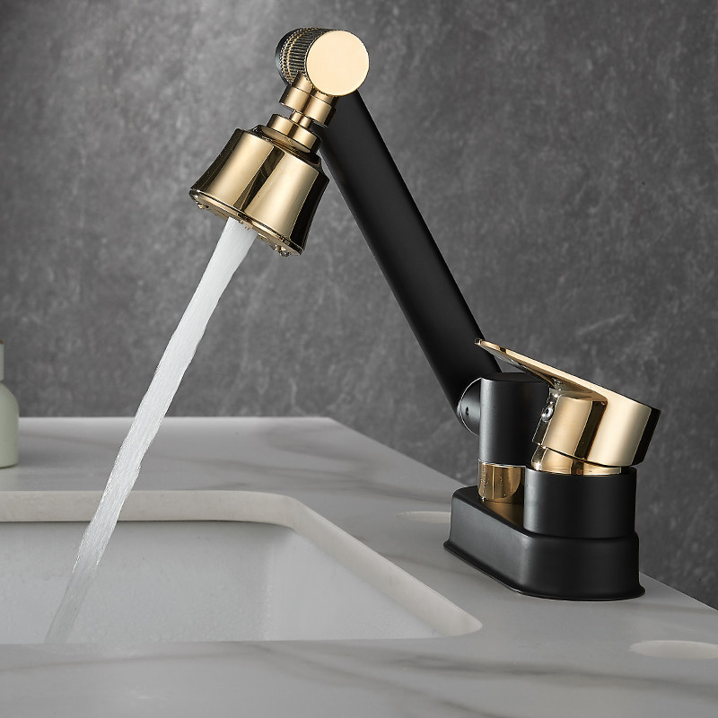 黑金白色全铜面盆水龙头双孔卫生间台下盆洗手台盆洗脸盆三孔龙头,家装主材,面盆龙头,淘宝优惠券,粉丝福利购,淘宝优惠卷