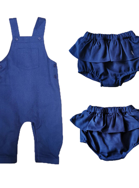 法国好牌CARREMENT BEAU婴童打底短裤 男女童开档背带洋气尿布裤