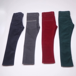 儿童春秋冬长裤男女童平绒裤弹力舒适休闲百搭直筒裤子