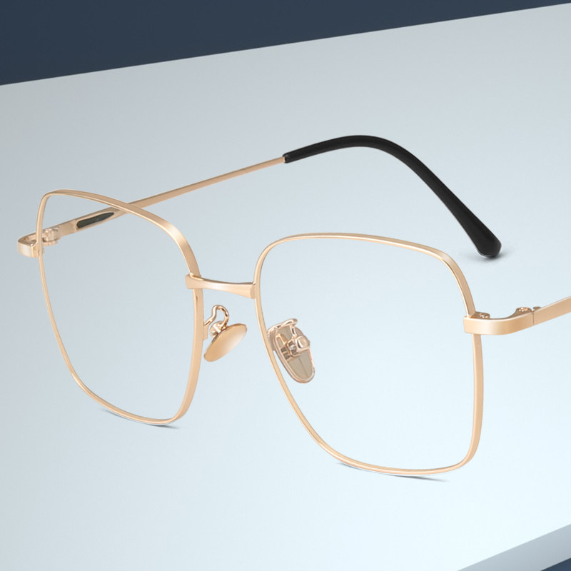 韩国流行款防蓝光防辐射眼镜潮男女大框不规则护目镜可配近视眼镜