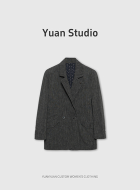 【YUAN】【灰调情书】日常通勤时尚廓形西装外套M62B6445W3AK