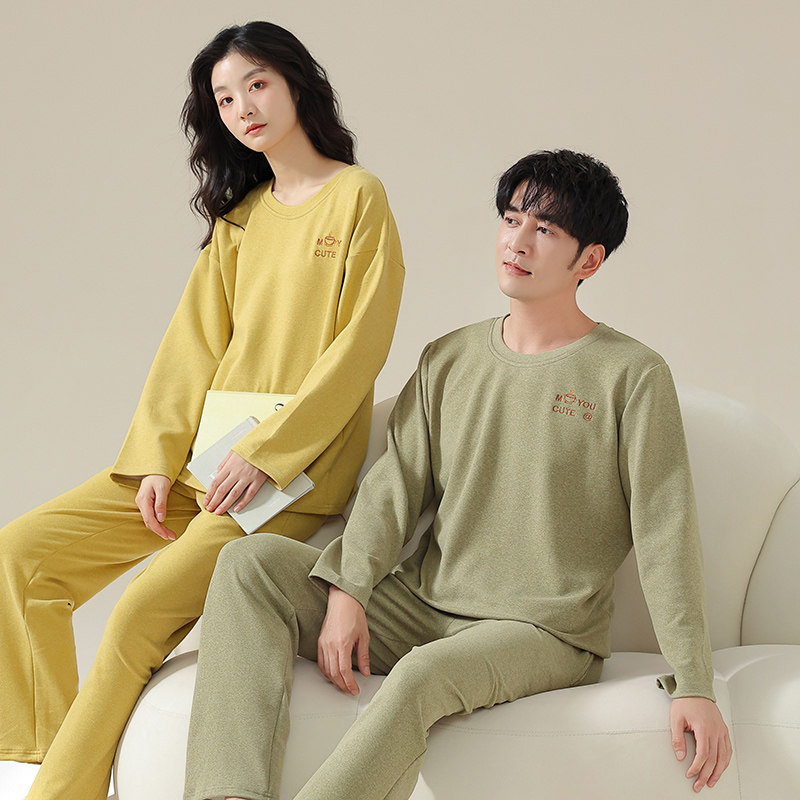冬季新款情侣装睡衣男款秋冬季保暖德绒长袖薄绒女士可外穿家居服