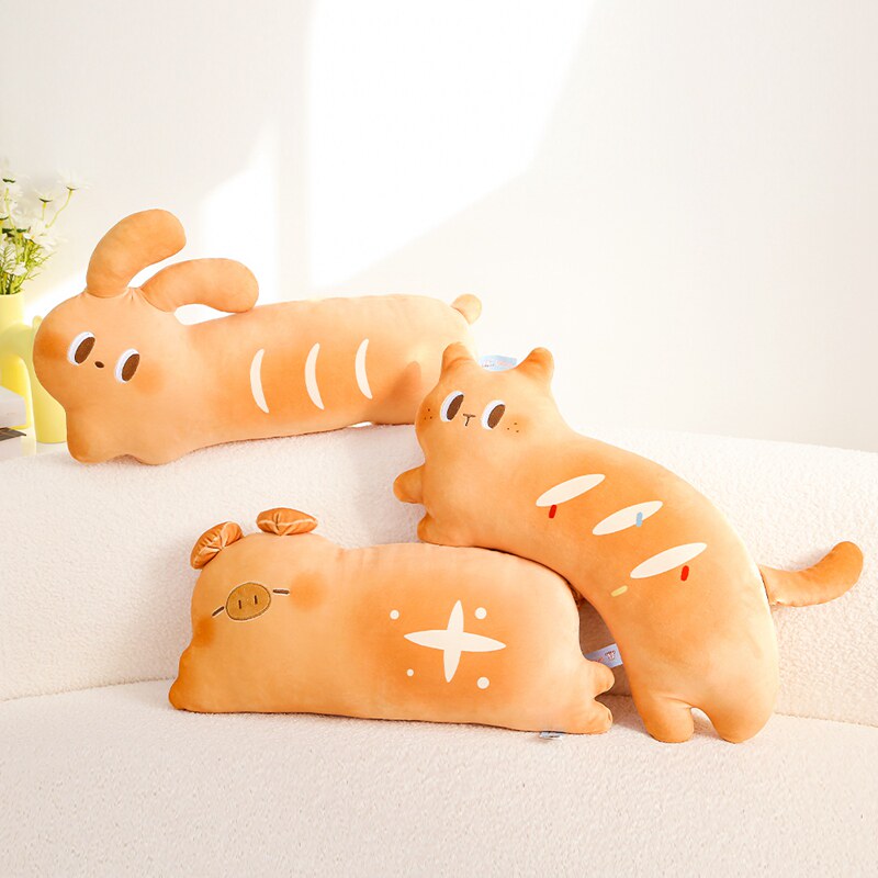 可爱面包猫咪玩偶抱枕靠垫儿童抱着睡觉沙发客厅飘窗装饰靠枕女生