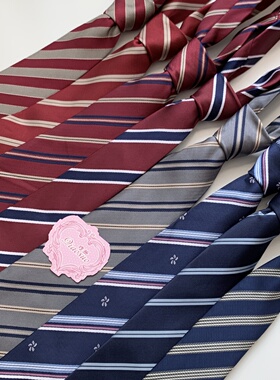 巧所工作室 JK领带 提花领带 JK/DK制服条纹领带校供感基础款百搭