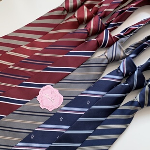 巧所工作室 JK领带 提花领带 JK/DK制服条纹领带校供感基础款百搭