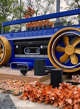 录音机收音机铁艺引流复古怀旧