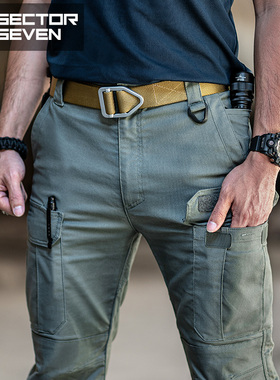 第7区 IX5猎手通勤战术裤男春秋军迷户外弹力修身作战多袋工装裤