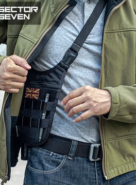 第7区 蜘蛛腋下隐形单肩斜挎包特工贴身防盗钱包军迷腋下隐藏暗包