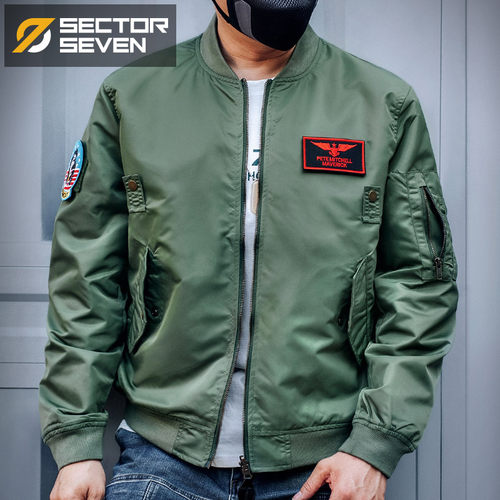 第7区 美式MA1飞行员复古夹克男壮志凌云棒球服机能外套春秋宽松